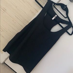 Sexy black silky top